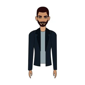 Handsome young man icon image Stock Illustration