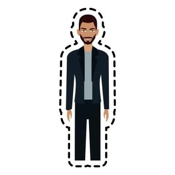 Handsome young man icon image Stock Illustration