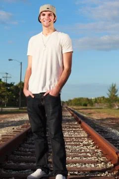 Handsome young man Stock Photos