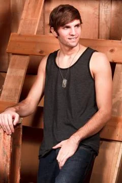 Handsome young man Stock Photos