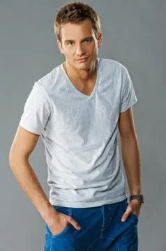 Handsome young man Stock Photos