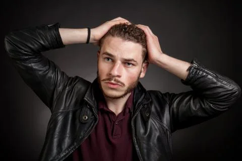 Handsome young man Stock Photos