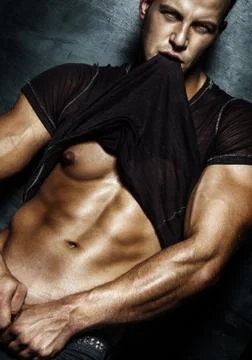 Handsome young man posing. Foto stock