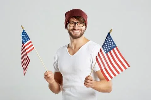 Handsome young man posing at studio Stock Photos