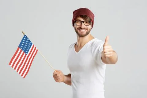 Handsome young man posing at studio Stock Photos
