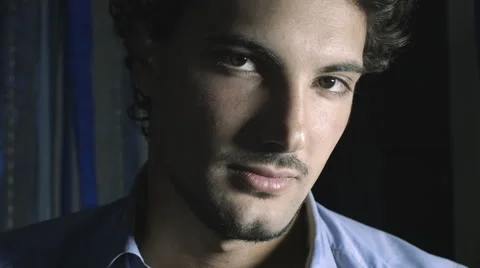 Handsome young man preparing to go out and perfumes himself Stock-Footage 47829549