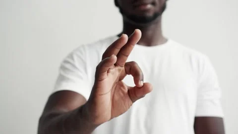 Handsome Young Man Showing at Camera Hand OK Sign Stock Footage 279706052