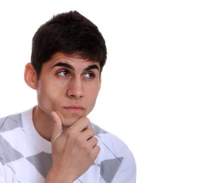 An handsome young man thinking Stock Photos