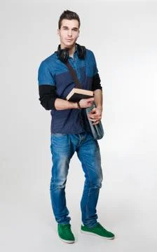 Handsome young student. Stock Photos