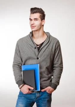 Handsome young student. Stock Photos