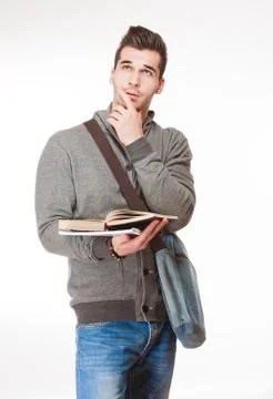 Handsome young student. Stock Photos