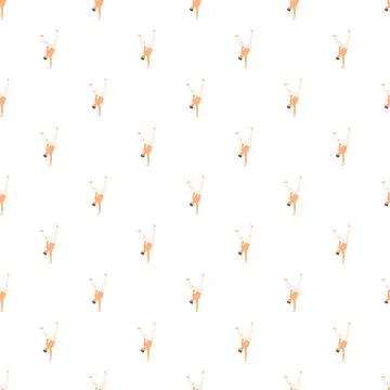 Handstand gymnast doing strength training pattern Stock Illustration