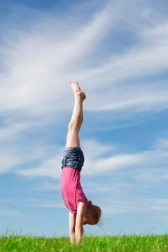 Handstand Stock Photos