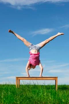 Handstand Foto stock