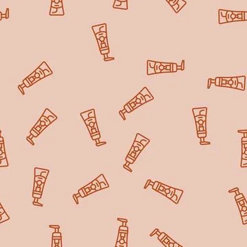 Handwashing hygiene line seamless pattern Stock Illustration