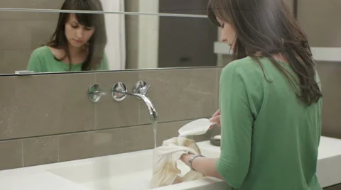 Handwashing with podwer detergent Stock Footage 40053741