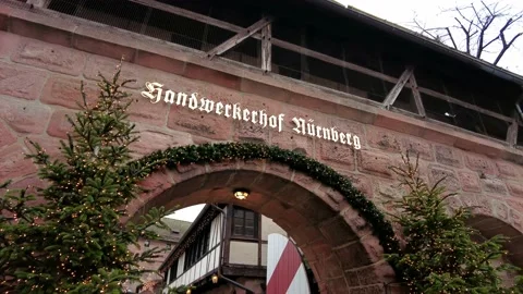 Handwerkerhof in Nuremberg Video stock 195295686