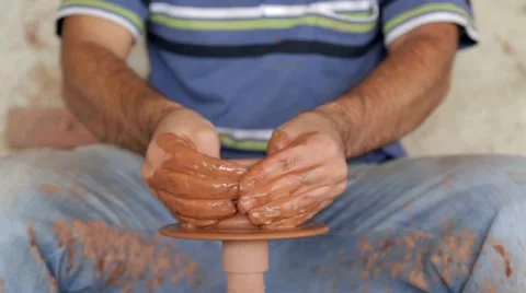 Handwork Pottery Stock Footage 41947896