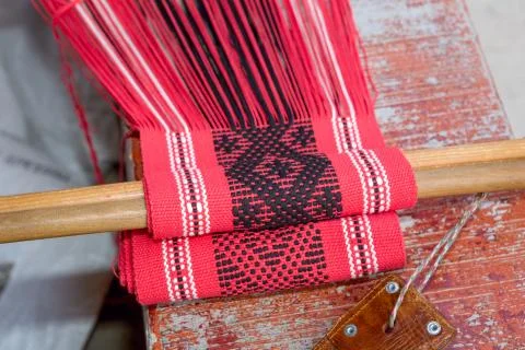 Handwoven material Fotos Stock