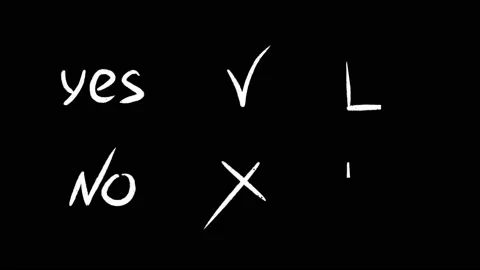 Handwrite YES, NO, Stock Footage 130494284