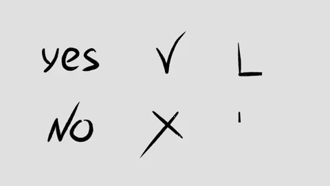 Handwrite YES, NO Stock Footage 130721575