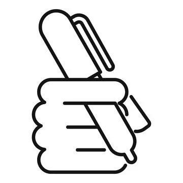 Handwriting access icon outline vector. Data tone Stock Illustration