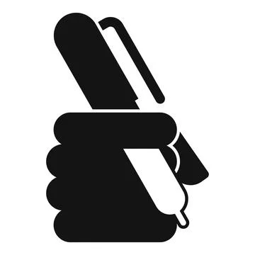 Handwriting access icon simple vector. Data tone Illustrazione stock