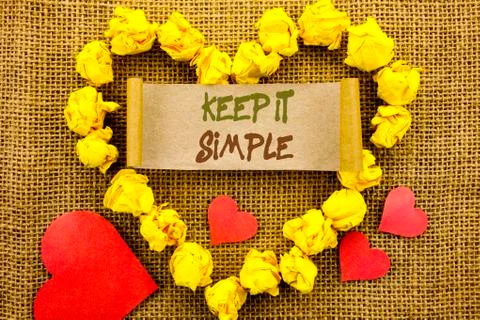 Handwriting Announcement text showing Keep It Simple. Concept meaning Simplic Stock Illustration