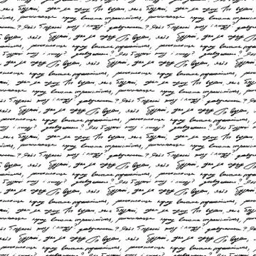 Handwriting background seamless pattern grunge letters words Stock Illustration