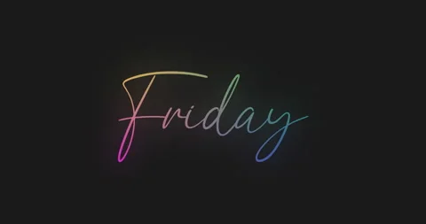 Handwriting days animation Friday Stock Footage 205599122