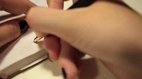 Handwriting in diary. Best regards Stock Footage 55099319