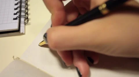 Handwriting in diary. Dear friend! Stock Footage 55099230
