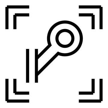 Handwriting key icon outline vector. Hand card Illustrazione stock