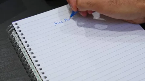 Handwriting “Mind Mapping” – Creative Planning and Brainstorming Concept in Stock Footage 311874288