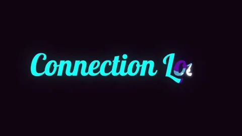 Handwriting Neon Text Connection Lost - A Digital Disconnect. Stock Footage 321573811