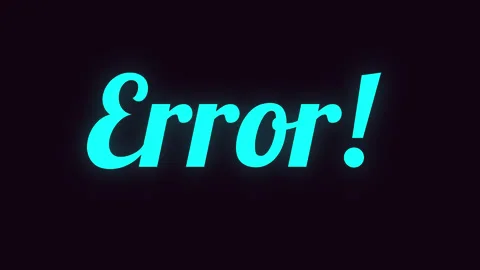 Handwriting Neon Text Error message display with bright cyan text Stock Footage 321982845
