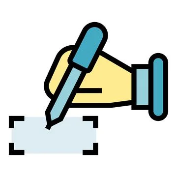 Handwriting scan icon vector flat 스톡 일러스트