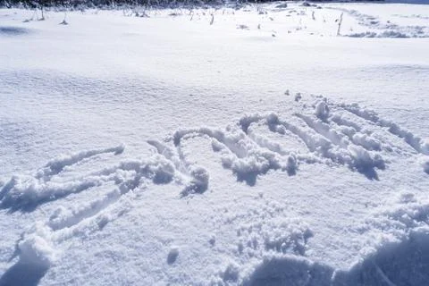 Handwriting of Snow text Stock Photos