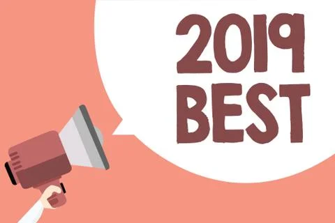 Handwriting text 2019 Best. Concept meaning Highest quality done in all field Stock Illustration