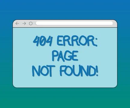 Handwriting text 404 Error Page Not Found. Concept meaning Webpage on Server has Stock-Illustration