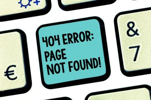 Handwriting text 404 Error Page Not Found. Concept meaning Webpage on Server has Stock-Fotos