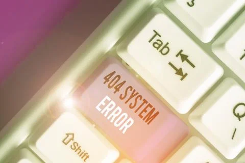 Handwriting text 404 System Error. Concept meaning message appears when website 스톡 사진