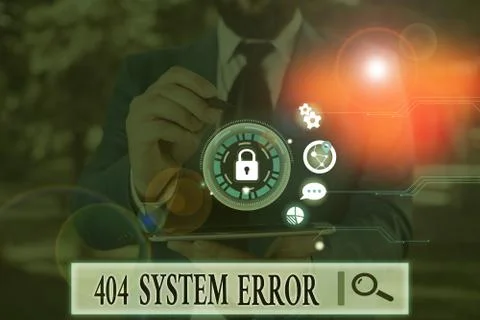 Handwriting text 404 System Error. Concept meaning message appears when website 写真素材