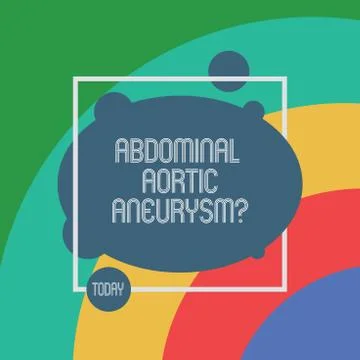 Handwriting text Abdominal Aortic Aneurysmquestion. Concept meaning getting to 스톡 일러스트