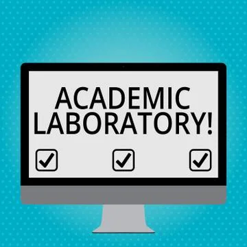 Handwriting text Academic Laboratory. Concept meaning where students can go to Stock Illustration