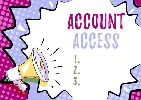 Handwriting text Account Access. Concept meaning full privilege for the owners Stock Illustration