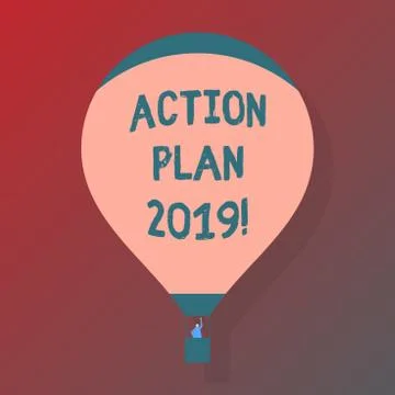 Handwriting text Action Plan 2019. Concept meaning to do list in new year New Stock Illustration