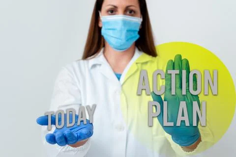 Handwriting text Action Plan. Concept meaning list of things or schedule to be Foto stock
