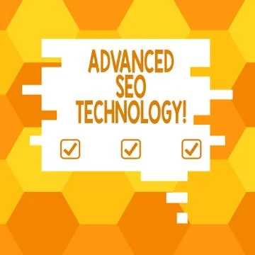 Handwriting text Advanced Seo Technology. Concept meaning Strategy used to draw 스톡 일러스트