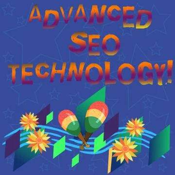 Handwriting text Advanced Seo Technology. Concept meaning Strategy used to draw Illustrazione stock